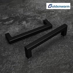 Goldenwarm 30 Pack Black Square Bar Cabinet Pull