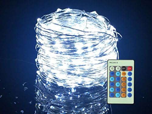 iBeefairy LED String Lights, 99ft 300 LED Fairy Lights Dimmable with Remote Control Waterproof Decorative Lights for Bedroom Wedding Centerpieces Outdoor Homes Party(Cool White)