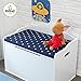 KidKraft Toy Box Cushion - White and Navy Stars, Soft Fabric Cover, Gift for Ages 3+