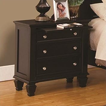 Amazon Com Coaster Home Furnishings Sandy Beach 3 Drawer Nightstand Cappuccino Furniture Decor
