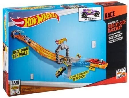 Hot Wheels Wall Tracks Side-By-Side Raceway Trackset