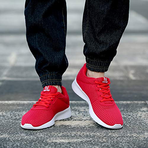 MAIITRIP Red Tennis Shoes for Men Comfortable Casual Lightweight Cool