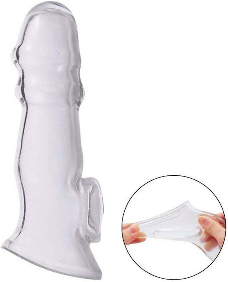 YukTa Adult Clear Male Extension Sleeve Sheath Male Girth Enhancer Enlarger for Men Stylish7361
