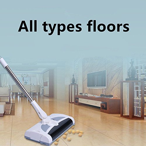PowCube Cordless Sweeper, Rechargeable Floor and Carpet Sweeper with Cleaning Mop Cordless Floor Cleaner 2 in 1 Household Cleaning Machine