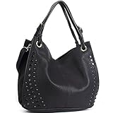 JOYSON Women Bags Tote Shoulder Handbags Hobo PU Leather Purse Bags Large Capacity Black