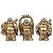BRABUD 6pcs Resin Statue Laughing Buddha Statue Lucky Happy Buddha Figurines Feng Shui Decoration (2.5'' Gold)