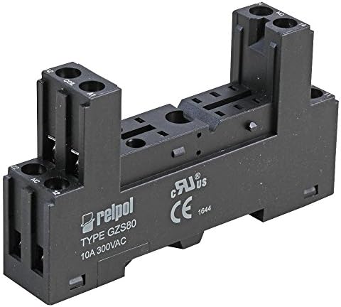 8-PIN RELAY BASE, BLACK // 8-PIN RELAY BASE, BLACK; Current Rating:10A; No. of Pins:8Pins; Product Range:REPOL 8-Pin RM85 - SPCO Miniature Indus ( GZS80-BLACK )