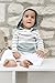 L'ovedbaby Unisex-Baby Newborn Organic Hoodie, Seafoam Stripe, 12-18 Months