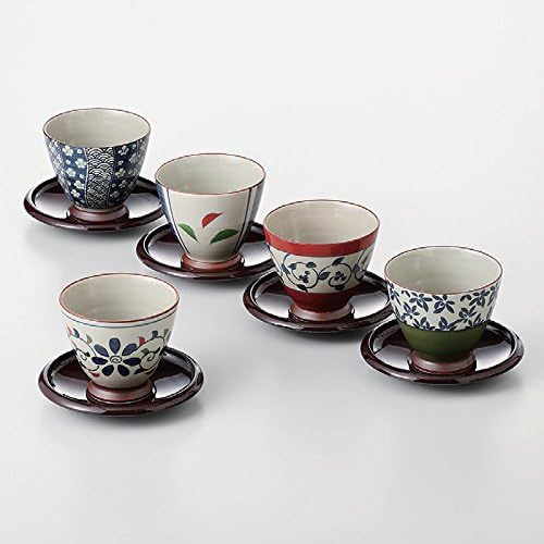 Senchawan 5 teacups & saucers set w box Japanese Aritayaki Porcelain