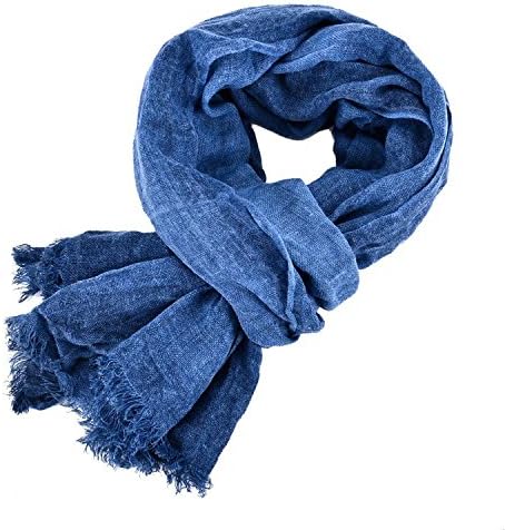 Also Easy Mens Scarves Fashion Brand plain Scarf Spring Autumn Warm Soft Shawls Cotton Tassel Scarves blue men scarves