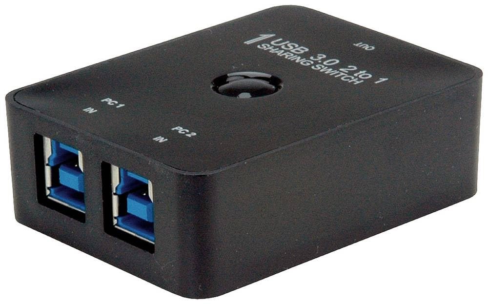 Value Manual USB 3.2 Gen 1 Switch, 2 Ports, Manual USB Sharing Switch to Access One USB Device from Two Different Computers
