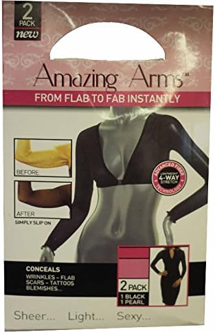 PinkSocks 2Pc Slimmer Thinner Amazing Arms From Flab To Fab Lightweight Armwear Wrap