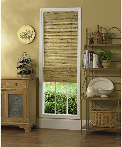 Beige Bamboo Woven Window Sliding Doors Shades, 78"W x 84"L