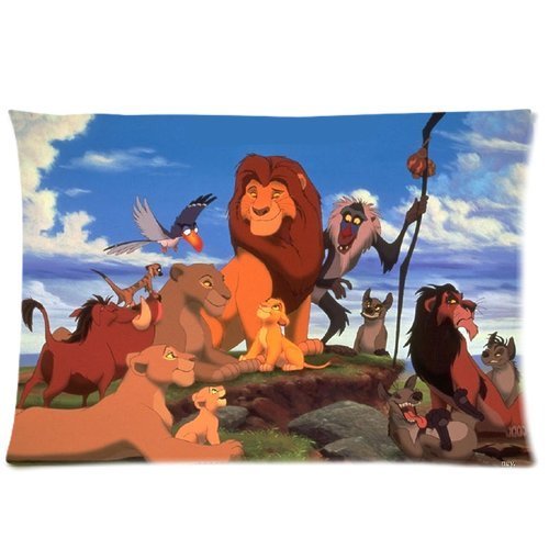 Lion King Custom Design Pillowcase Pillow Sham Queen Size Pillow Cushion Case Cover Two Sides Printed 20x30 Inches