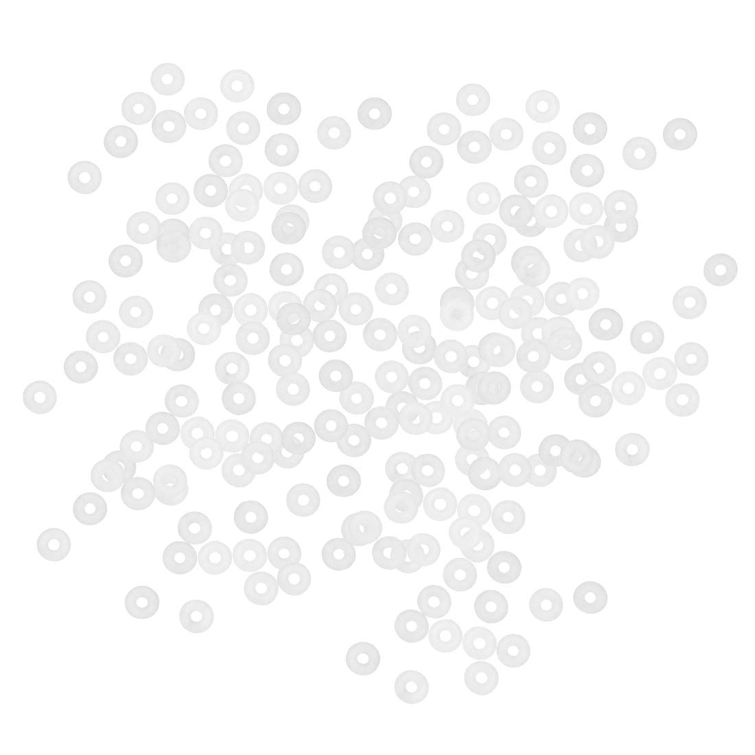 Sourcingmap Silicone O-Rings, 3mm OD 1mm ID 1mm Width VMQ Seal Gasket for Compressor Valves Pipe Repair, White, Pack of 200