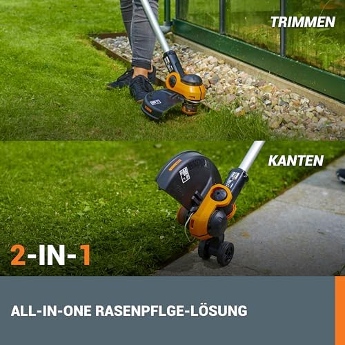 WG163E Akku Rasentrimmer 20V, inkl. 2x2Ah Akkus & Ladegerät