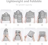 Flintronic Foldable Gym Duffel Bag Grey Lightweight Wet Dry Separation view 4