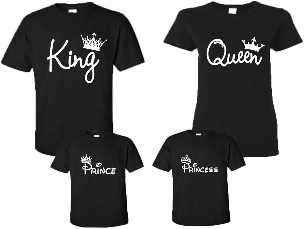 King Queen Prince Princess Matching Family Shirts, Matching Family Shirts