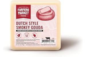 DELI DIRECT Farmers Market, Gluten Free, Keto, Paleo, Low Sodium, Zero Sugar, Wisconsin Cheese Gift Sets, 1-Pack, Dutch Style Smokey Gouda