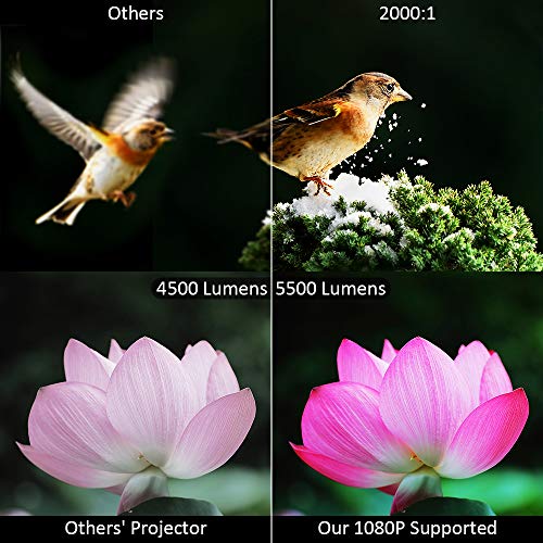 Mini-ProjectorWaygoal-5500-Lux-Portable-HD-Projector-Supported-1080P-Home-Theater-Projector-with-60000-Hours-LED-Lamp-Life200-Big-Screen-Display-Compatible-with-HDMIVGAUSBAVLaptopSmartphone