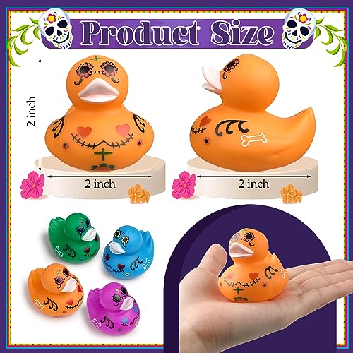 Jerify 48 Pieces Halloween Rubber Duckies 2 Inch Mini Rubber Ducks in