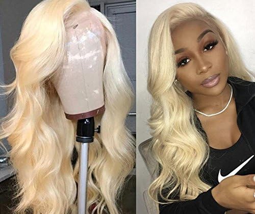613 Full Lace Wigs Human Hair Blonde Body Wave Hair Wig Pre Plucked Hair Line for Black Women Wave Hair with Baby Hair (24inch, full lace wig)