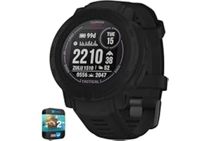 Garmin 010-02627-13 Instinct 2 Solar Smartwatch Tactical Edition Black Bundle with Premium 2YR CPS Enhanced Protection Pack