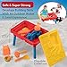 Sand and Water Table, Aquatic Arena Sandbox Activity Play Set - Play Sand and Water Creative Sensory Table with Lid & Accessories, Includes 12 Piece Beach Toy Play Set, With Bonus Water Gun & E-Book