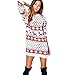 Clearance Forthery Christmas Sweater Women Ugly Snowflake Merry Xmas Mini Dress