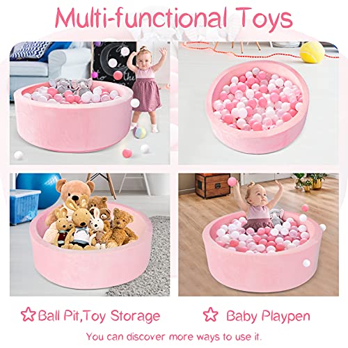 GeeSound Ball Pits for Toddlers, Kids Memory Foam Ball Pit, Indoor & Outdoor Round Kids Play