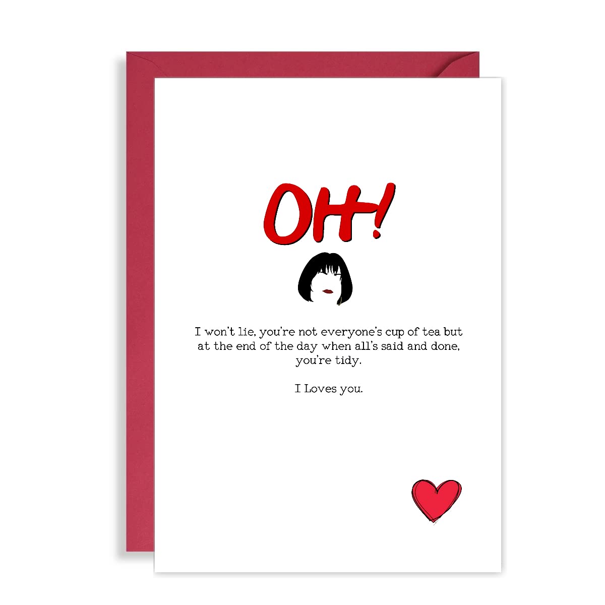 Gavin and Stacey Birthday/Anniversary Card for him - Nessa says OH I Loves You - cute anniversary card for her - funny birthday card for him
