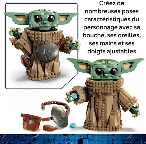 Star Wars 75446 Grogu (Apprenti du Mandalorien) Jouet de Construction - Décoration pour Chambre d'enfant avec Figurine - Maquette d'Armure en Beskar - Cadeau pour Garçon, Fille ou Fan dès 10 Ans