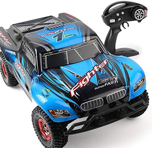 DAYE FY 1:12 40Km/h High Speed RC Car Off Road Vehicle 2.4G Racing Cars Rock Crawler Monster Truck Dune Buggy Extreme Independent Suspension Radio Control Cars For Kids Adults Hobby Toys(Blue) …