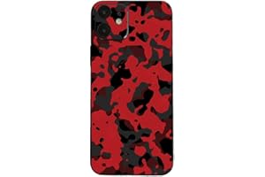 MightySkins Skin Compatible with Apple iPhone 12 - Red Modern Camo | Protective, Durable, and Unique Vinyl Decal wrap Cover |