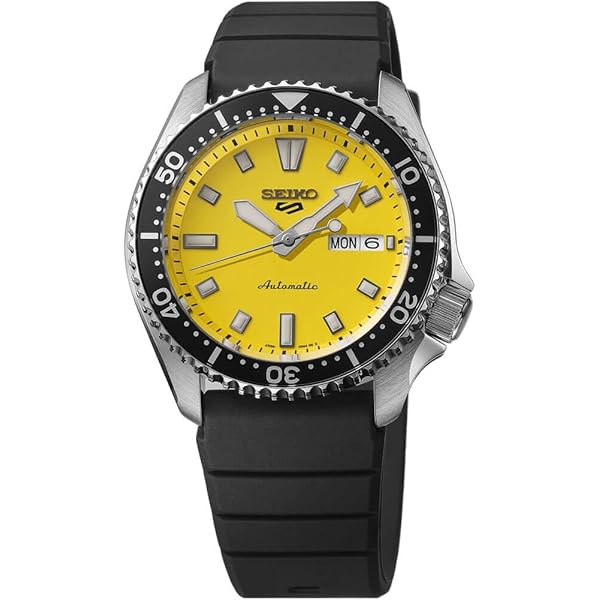 Amazon.com: SRPL89 Seiko 5 SKX 42.5mm - Orange on Rubber Strap