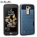 LG Escape 3 Case, LG Phoenix 2 Case, AnoKe [Credit Card Slots Holder][Not Wallet] Hard silicone Rubber Hybrid Armor Shockproof Protective Holster Cover Case for LG K8 - KLS Metal Slate