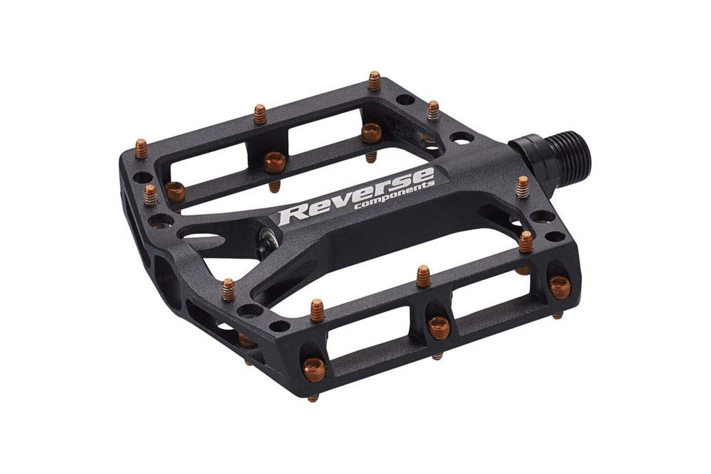 Reverse BICYCLE_PEDAL Pedals, Aluminium, Downhill, Dirt Bike, Mountain Bike, 20 Peda Lpins, CrMo Axle, Replaceable Pins, 309 grams