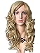 Long Blonde Wigs Synthetic Hair 24inches Curly Wigs Cosplay Costume for women