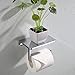 TURS Paper Towel Holder Bathroom Toilet Paper Tissue Holder with Mobile Phone Storage Shelf,Chrome Finish