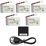 ENGPOW 3.7v 750mAh Lipo Battery with x5 charger for Syma X5C X5SW Syma X5C-1 X5SC X5SC-1 JJRC H42 H23 Goolrc T32 M68R UDI U45 RC Quadcopter