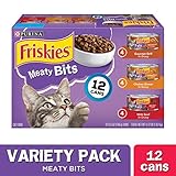 Purina Friskies Gravy Wet Cat Food Variety Pack, Meaty Bits - (2 Packs of 12) 5.5 oz. Cans