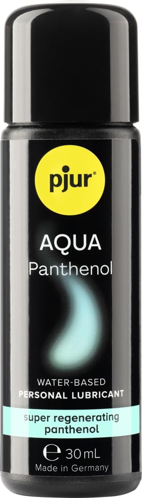 pjur Aqua Panthenol - Water-Based Lubricant with moisturising panthenol - nourishes Without Feeling Sticky - Also for Sex Toys (30ml)