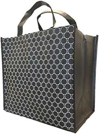 Bulk Gift Bags 100 Bags Non Woven Shopping Tote with handles Black Lightweight Durable Premium Quality