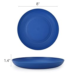 Homienly Wheat Straw Dinner Plates Set of 8-8 inch