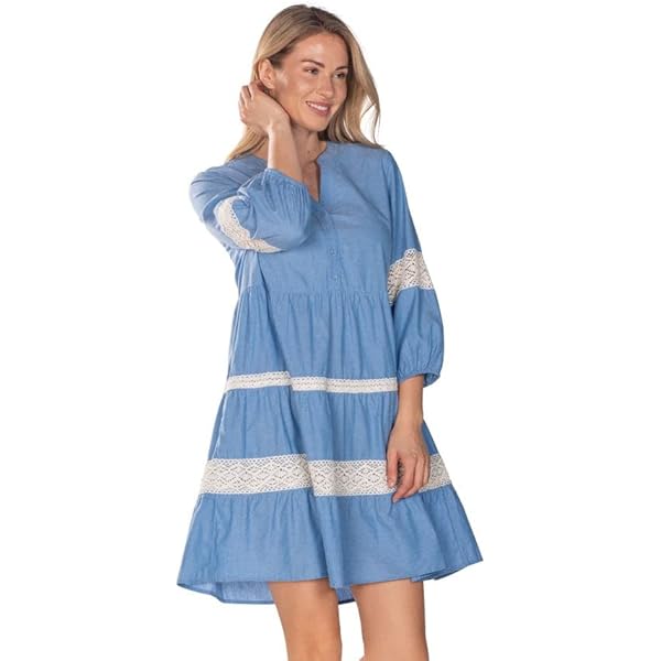 entro blue and white dress Entro Floral Print Tiered Midi Dress in Blue S