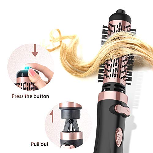JOYYUM 1000W 2in1 Hot Air Spin Brush Dryer for Styling, Smoothing and