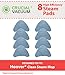 8 Highly Durable Washable & Reusable Steam Pads for Hoover WH20200, WH20300 Steam Mops; Compare to Hoover Part No. WH01000; Designed & Engineered by Crucial Vacuum.