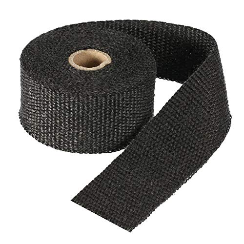 5m Exhaust Heat Wrap Roll Fiberglass Heat Insulated Wrap Durable Heat Shield Tape for Motorcycle Car with 6 Ties - Quarkscm