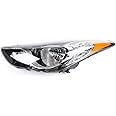 BJTDLLX Headlight Set Assembly Fit for Hyundai Elantra 2011 2012 2013, Headlamp Replacement 92101-3Y000 HY2502161 Driver Side (Left)