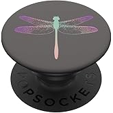 Rainbow Dragonfly Gray PopSockets Adhesive PopGrip